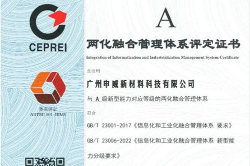 喜訊！我司順利通過(guò)兩化融合管理體系評(píng)定